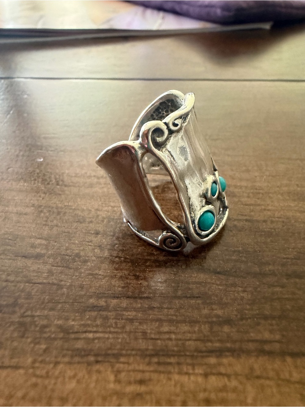 Grace & Heart G&H RUIDOSO Ring SIZE 5 .925 SS Turquoise - Picture 4 of 8
